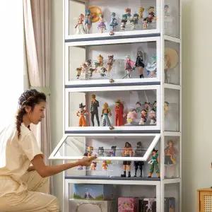 화이트 아크릴 투명 박스 진열장 전시 피규어장식장