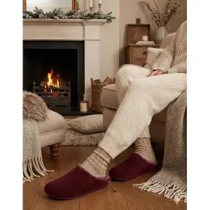 [아웃도어스/핏플랍]여성 크리시 시어링 슬리퍼 플럼 FFSO2F962U3