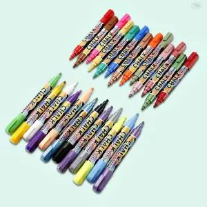 와인잔 낙서 유리펜 세트 파티 꾸미기 글라스펜 레터링 낙서용 10색