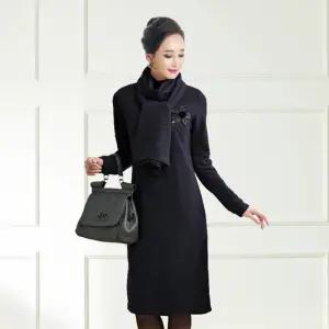 [마담엘레강스] 에이미 리플 원피스+롱머플러 K154OP01