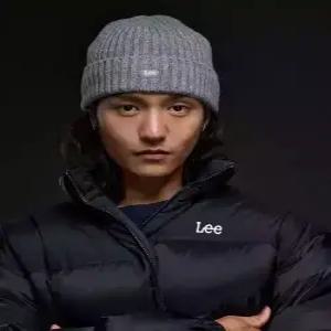 lee 베이직 니트 비니 그레이