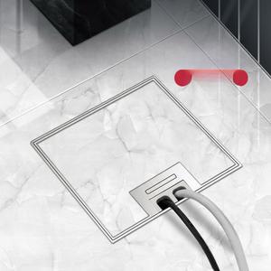 플로어 콘센트 박스 5구멍 알루미늄 콘센트박스 5개 사각 시스템박스 10A 바닥상자 실버