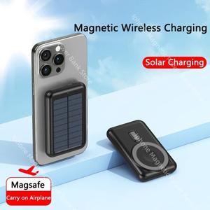 20000mAh Magsafe 보조베터리 아이폰   Xiaomi 태양열 충전 휴대용 대한 마그네틱 무선 광 Poverbank