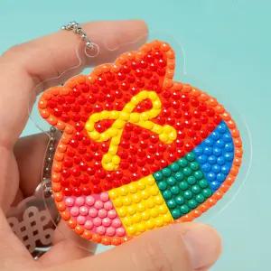 새해 만들기 세트 보석십자수 키링 DIY 키트 행운가득 복주머니 액막이 명태 까치 고리