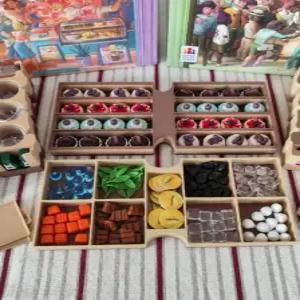 커피러시 보드게임 본판 케이크확장 올인 수납함 오거나이저