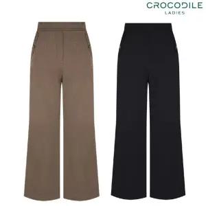 [크로커다일레이디](CLEWPT102) 전체 밴딩 와이드 팬츠_GN