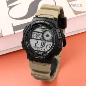 카시오 AE-1000W-5A 군용 군인 전자 방수 스포츠 남자 우레탄 시계 c