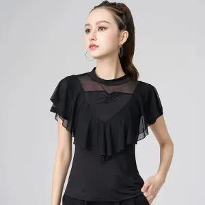 라인댄스상의 긴팔 반팔 공연 라틴댄스복 줌바 고급