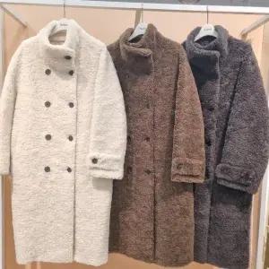 [라티움] HC34 25Fw 뽀글이양털 H라인 하이넥 컬링램 더블롱코트 T2554ct02 (S43949276)