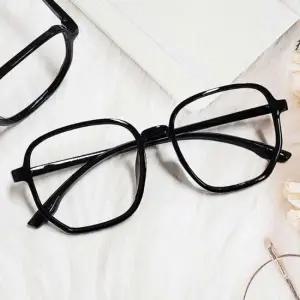 패션안경테 사각 알없는 여성 뿔테 안경테 블랙