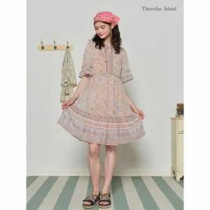 [하프클럽/써스데이아일랜드]보더 믹스 미니 원피스(T236MOP132W)