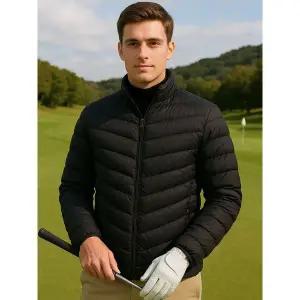 [하프클럽/]남성 웰론 하이넥 미들헤비 경량 패딩_FARWMPD605