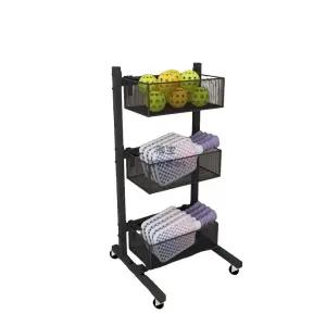 탁구 라켓 보관함 이동식 바구니 공 검은색 정리함 스포츠