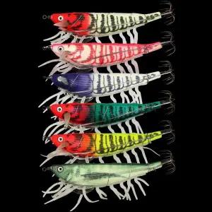 델리온 쉬림프 삼봉 90mm 심해 갑오징어 한치 케이무라 UV 야광 새우에기