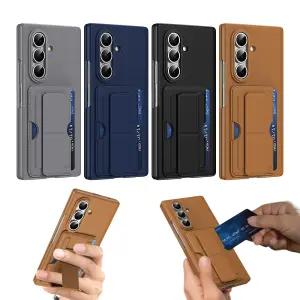 갤럭시 Z폴드 7 6 5 단색 컬러 카드 홀더 지갑 접이식 거치대 해킹방지 하드 지폴드 제트폴드 폴더 케이스