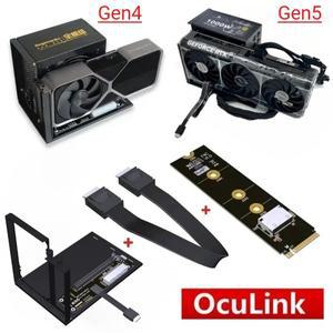 eGPU OCuLink 도크 PCIe 4.0 / 5.0 고속 PC 노트북 외장 비디오 그래픽 카드 M.2 Oculink to X16