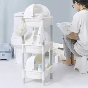 플라스틱 덮개 3단 트롤리