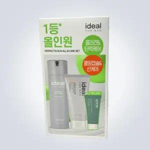 아이디얼 포맨 퍼펙트 올인원 선 시카 에센스 남성 로션 콜라겐 탄력케어 스킨 ideal for men 기획 세트