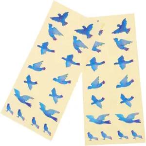 토이비안 2Pcs 일렉트릭 기타 핑거보드 스티커 모듬 컬러 버드 인레이 초박형 PVC 프렛보드 어쿠스틱 및