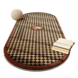 미국식 체크 러그 미니 카페트 앤티크 빈티지 먼지 침실