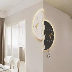 불규칙 양면 코너 벽시계 무타공 모서리 인테리어 월클락