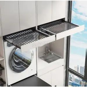 히든슬림 건조대 슬라이딩 걸이 화이트 소형 히든