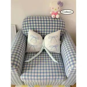 쿠션 패브릭 블루베리 버블 리본 소파 베개 등받이 원룸 침대 자취방 68x44cm