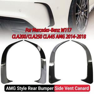 자동차 AMG  리어 범퍼 사이드 벤트 카나드 블랙 인서트 에어 커버 S 메르세데스 호환 벤츠 호환 W117 CLA2