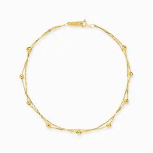 18K 누에린 더블 볼 체인 팔찌