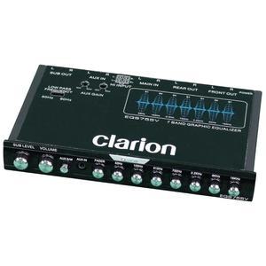 CLARION EQS755V 7밴드 자동차 오디오 1/2DIN 크기의 자동차 그래픽 이퀄라이저/크로스오버 프론트 3.5mm 보조 입력 리어 RCA 보조 입력 및 고레벨 스피커 입력 포함