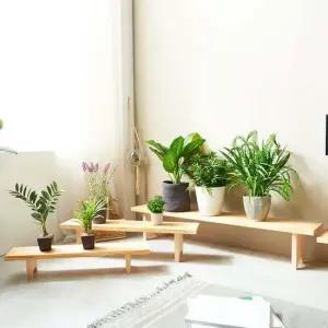 원목 화분 정리대 중형 화분받침대 화분정리대 화분진열대 화분다이 화분선반 화분대 화분스탠드