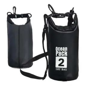 오션 드라이백 블랙 2L한쪽끈 수영가방 비치백 방수팩 수영가방 수영백 백팩 여행가방