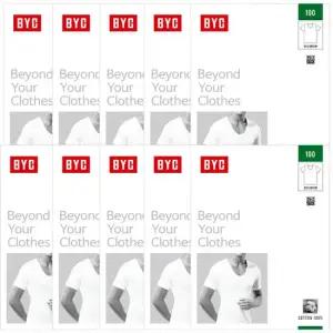 BYC40수순면U넥라운드반팔런닝10매 BYC1903