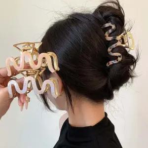 반묶음 웨이브 추천 올림머리 자개 집게핀