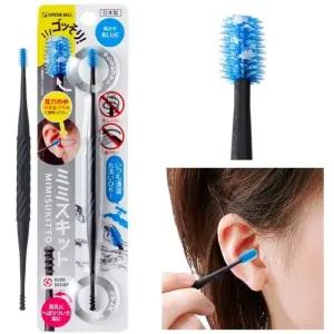 양면 귀이개 용품 부드러운 브러쉬 나선 고무 파랑색/귀후비게/귀지청소기/실리콘귀이개/귀파게