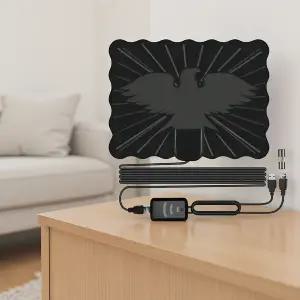 dmb안테나 HD 디지털 TV 안테나 소형 실내외 겸용 스마트 4K 1080P 구형 HDTV 지역 채널 지원