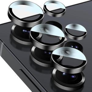 [호환품]S25Ultra 티타늄 스틸 카메라 보호 링 삼성 호환 갤럭시 호환 S25  S + 5G HD 9H 유리 후면 렌즈