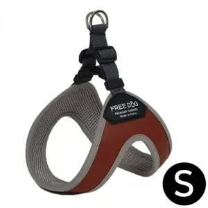 강아지 S 런 프리독 가죽 브라운 하네스 (WFJ5PIR)