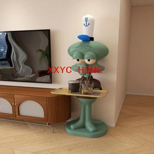 아트리스틱 거실 바닥 대형 트레이 선반 TV 캐비닛 소파 옆 장식품