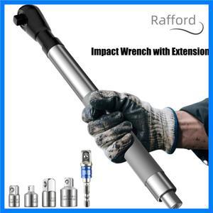 라포드 오프셋 임팩트 연장 렌치 자동 수리 도구 (소켓 어댑터 4개 및 좁은 공간용 1/2인치 드릴 어댑터 포