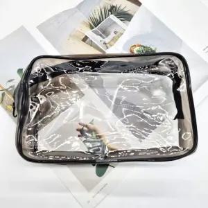 소형파우치 PVC 여행 투명 가방 파우치 대형 블랙 (WFJPVF1)