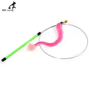 고품질 니나노 천연밍크 고양이장난감 반달낚시대 랜덤 타임 (WFJQLKQ)