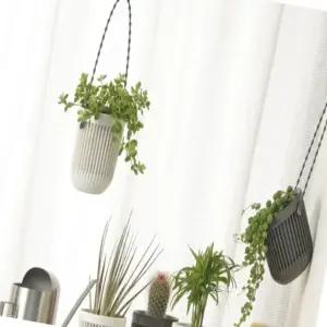 행잉 화분 아이보리 벽걸이 식물 베란다 녹색 저면관수 (WFJ5T68)