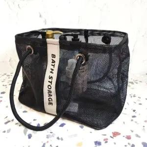 수영장가방 메쉬 물빠짐 숄더백 가방 블랙 대형 (WFJPW7N)