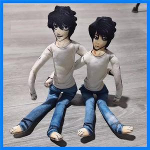 애니메이션 데스 노트 L.Lawliet 인형 봉제 인형 추상 조인트 유연한 방 장식 할로윈 플러시 장난감 남여