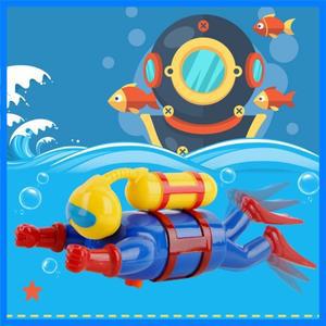 12-23cm 만화 노란색 다이버 피규어 목욕 장난감 PVC 어린이 컬렉션 자동 잠수함 모델 장난감