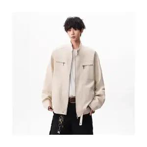 키체샵 남성 바람막이 점퍼 빈티지 해링턴 워싱 캔버스 재킷 봄 차이나 코트 HO1