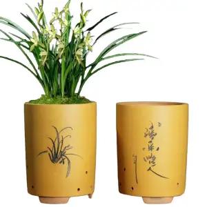 동양화 난초 화분 모델 공기정화 난초화분 세라믹 식물 선물