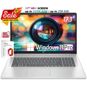 HP LAPTOP 랩탑 노트북 17.3 HD+ Intel N200 Up to 32GB RAM  2TB SSD 솔리드 스테이트 드라이브[세금포함