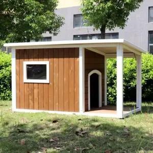 대형견 야외 개집 진돗개집 다크 원목 대형